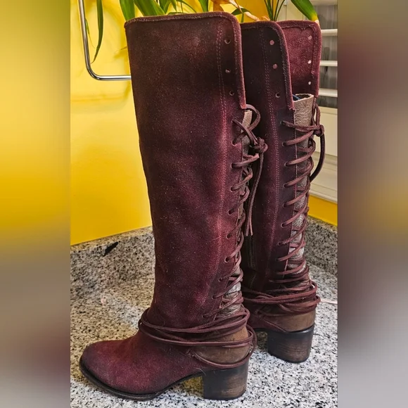 Freebird By Steven Burgundy Coal Size 10 EUC OG - Picture 1 of 6